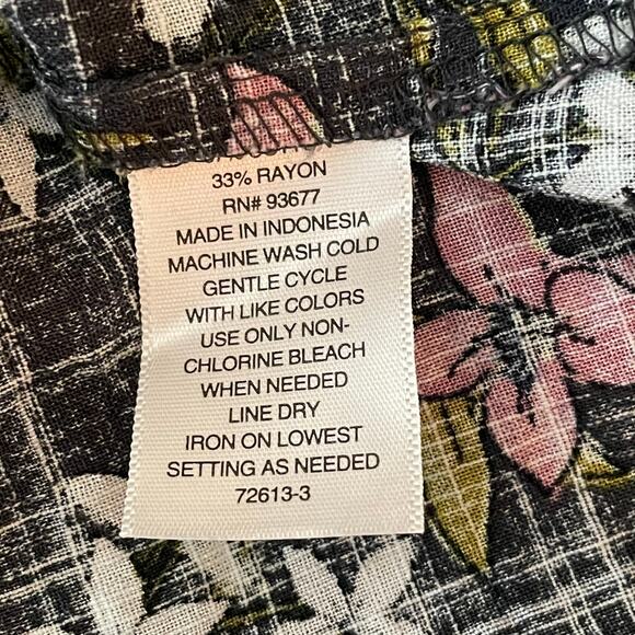 ana 4X Gray Floral Puff Sleeve Blouse Sweetheart Neck Boho Cottagecore Top - Picture 11 of 13